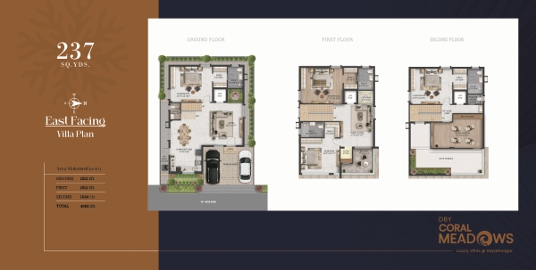 237 Sq.Yds East Facing Floor Plan