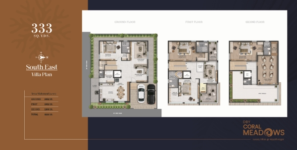 333 Sq.Yds South-East Floor Plan