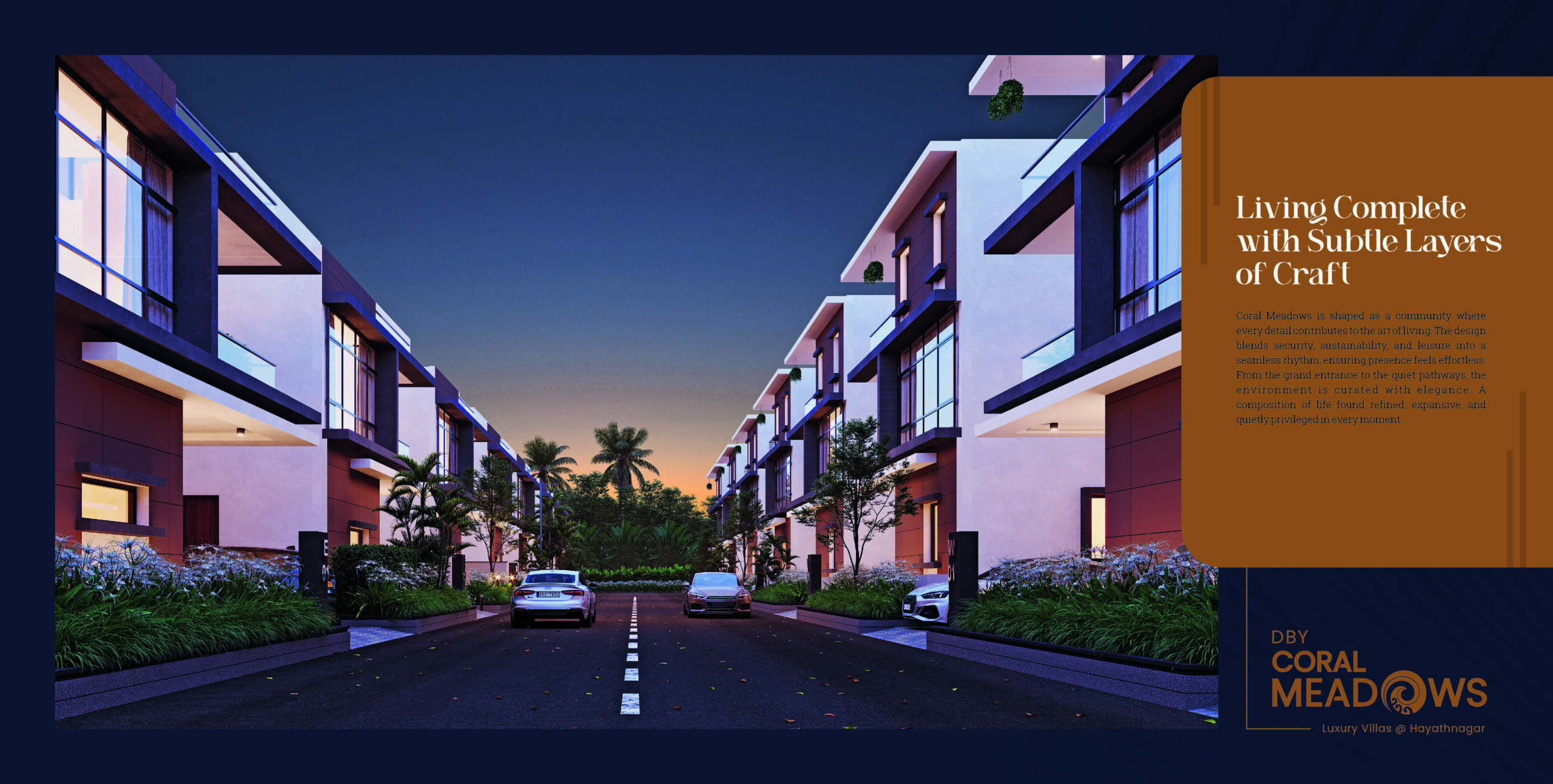 Tree-lined avenue Coral Meadows